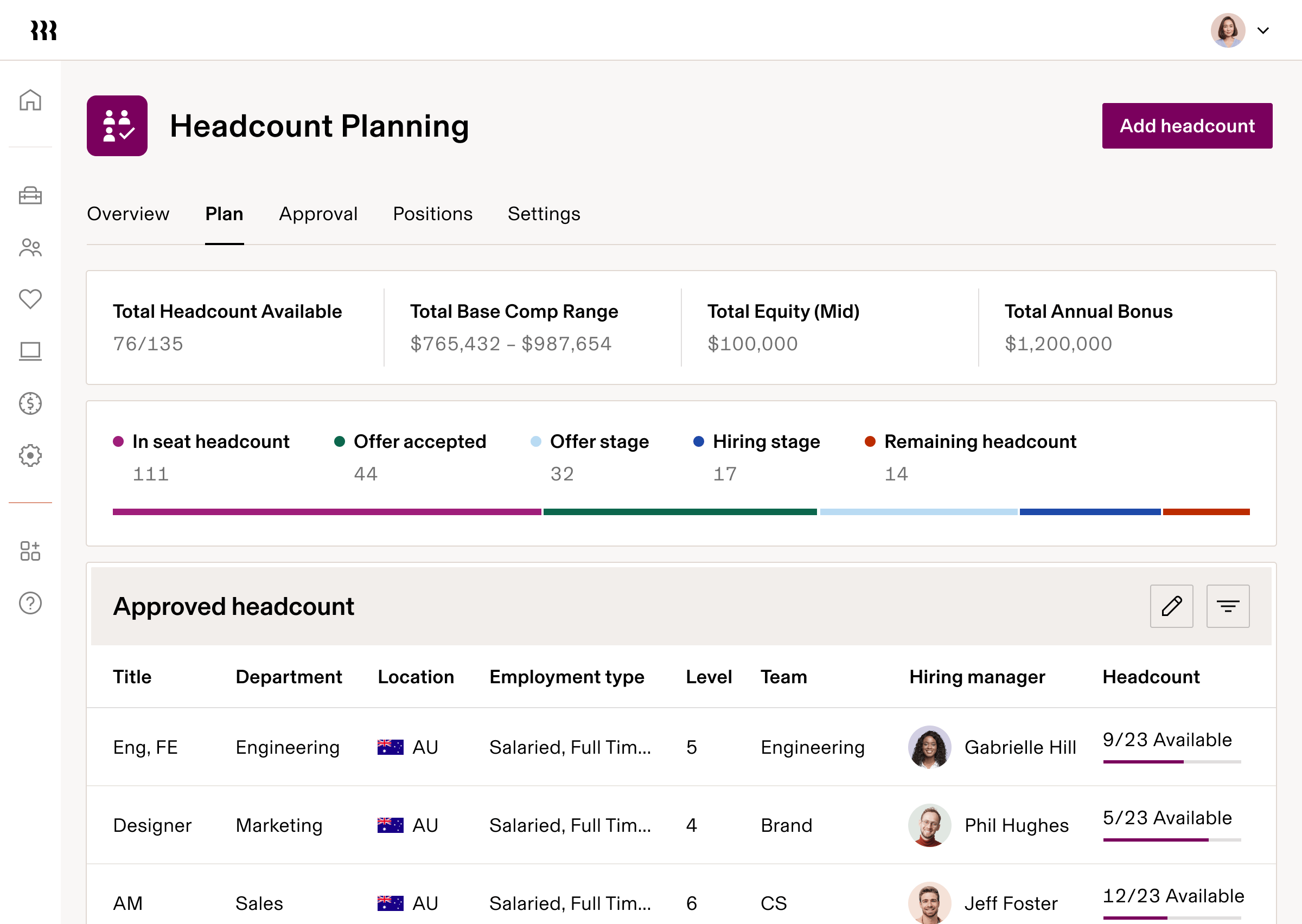 Headcount Planning Tablet UI - Plan enUS