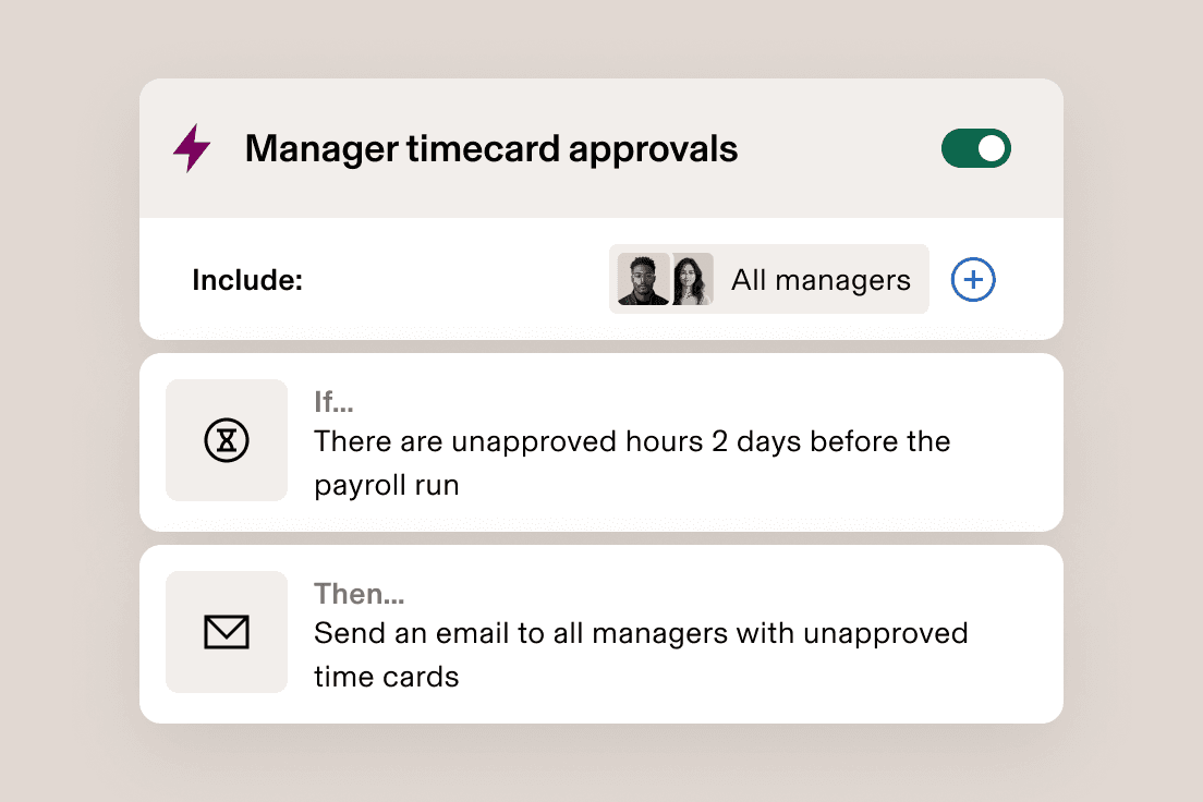 Manager timecard approvals