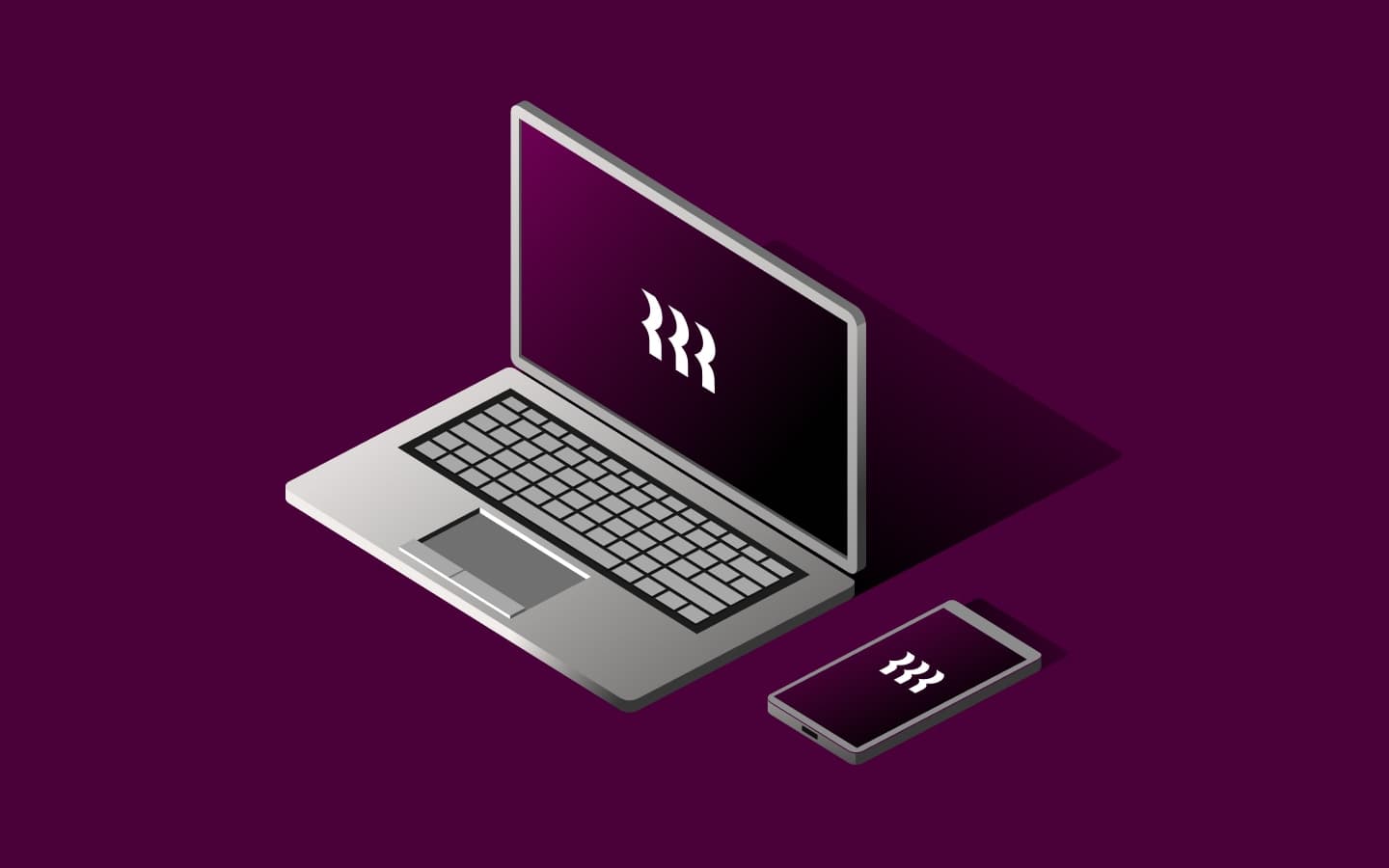 Graphic illustration of a laptop and mobile device, both with the Rippling logo on the screen